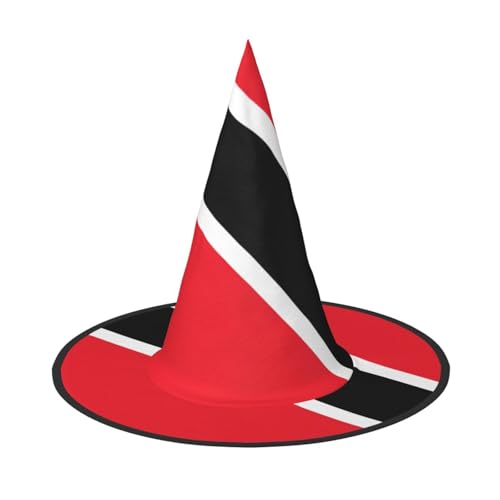 RAIZHE Flagge von Trinidad und Tobago, gruseliger Halloween-Hexenhut, 1 Stück, Premium-Kostüm-Zubehör für Partys, Karneval, Rollenspiele, Halloween-Hut von RAIZHE