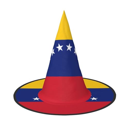 RAIZHE Flagge von Venezuela, gruseliger Halloween-Hexenhut, 1 Stück, Premium-Kostüm-Zubehör für Partys, Karneval, Rollenspiele, Halloween-Hut von RAIZHE