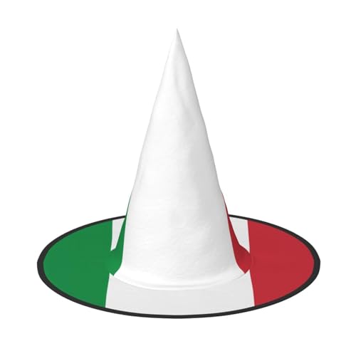 RAIZHE Spooktacular Halloween-Hexenhut mit italienischer Flagge, 2 Stück, Premium-Kostüm-Zubehör für Partys, Karneval, Rollenspiele, Halloween von RAIZHE