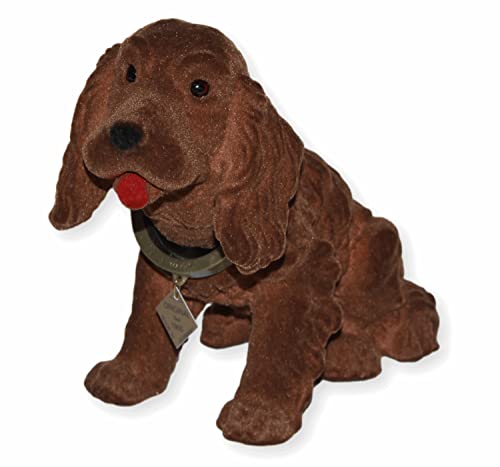 RAKSO Wackel Figur Hund Cocker Spaniel Wackelfigur H 19 cm groß Dekofigur mit Wackelkopf von RAKSO