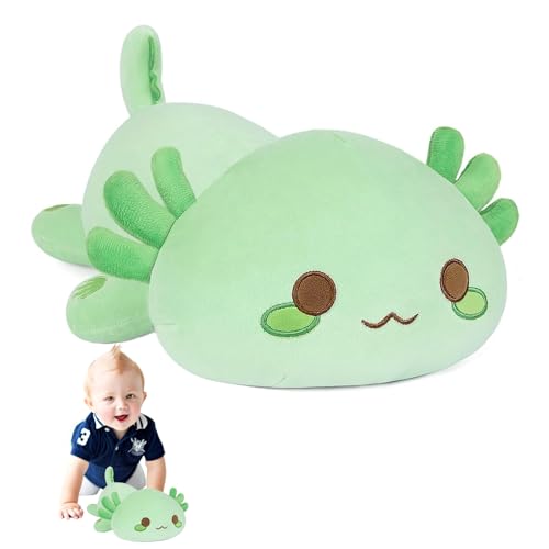 RANJIMA Axolotl Kuscheltier Stofftier, 33CM Axolotl Plüschtier Kawaii Plüsch Axolotl Plüschkissen Spielzeug, Weiche Wurfkissen Schmusetier Salamander Plüschtier Geschenk für Mädchen Jungen Weihnachten von RANJIMA