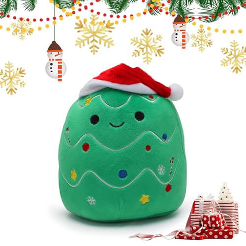 RANJIMA Weihnachtsbaum Kuscheltier,Weihnachten Plüschtier,Kawaii Plüsch Weihnachtsbaum Stofftier Gefüllte Plüschpuppe Plüschkissen Spielzeug für Kinder Mädchen Jungen Weihnachten Neujahr Geschenk,20cm von RANJIMA