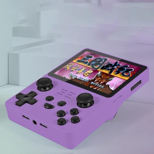 RGB20S Hand-Retro-Spielekonsole, Retro-Gaming mit RGB20S Konsole, Auswahl von 15.000 eingebauten Spielen (16 GB + 64 GB, lila) von RANRAO