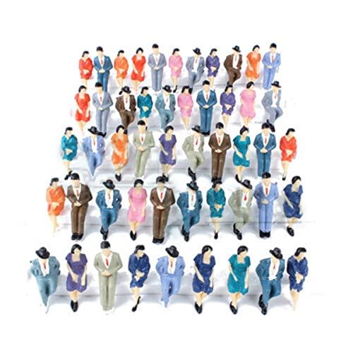 RANRAO 50 Stück sitzende Kunststofffiguren 1:32 Miniture People Menschen Menschen Gemischt von RANRAO