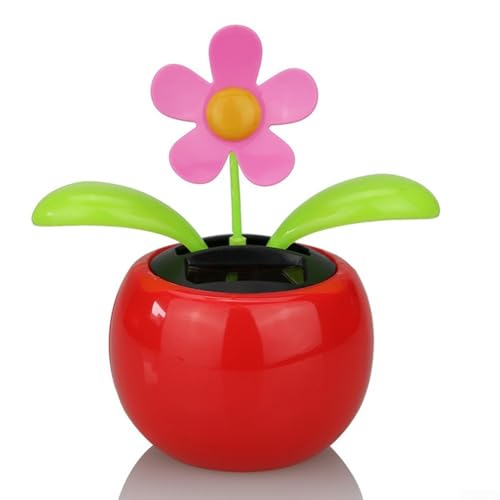 Solarbetriebene tanzende Blume, verschiedene Designs, automatisches Tanzen (rot) von RANRAO