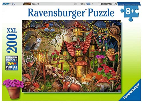 Ravensburger Kinderpuzzle - 12951 Das Waldhaus - Puzzle für Kinder ab 8 Jahren, mit 200 Teilen im XXL-Format, Zilver von Ravensburger