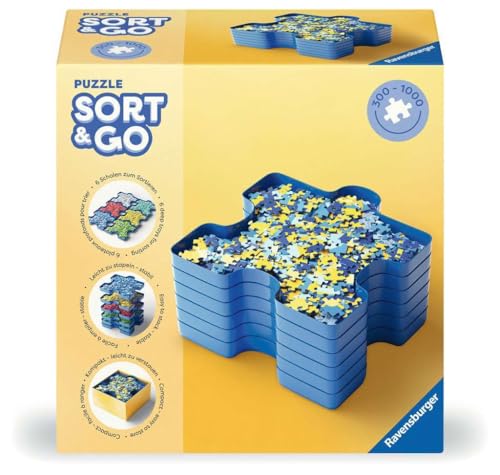 Ravensburger Sort Your Puzzle - 6 stapelbare Puzzle-Sortierschalen zum einfachen Sortieren und Aufbewahren von Puzzleteilen, Ideales Zubehör für Puzzler von Ravensburger