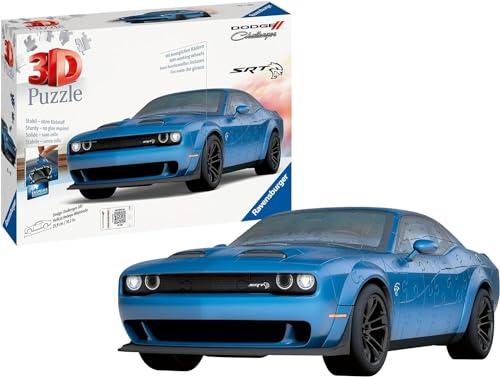 Ravensburger 3D Puzzle 11283 - Dodge Challenger SRT Hellcat Redeye Widebody - Das stärkste Muscle Car der Welt als 3D Puzzle Auto - für Dodge Fans ab 10 Jahren von Ravensburger