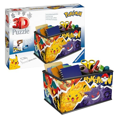 Ravensburger 3D Puzzle 11546 - Aufbewahrungsbox Pokémon - Praktischer Organizer für Pokémon Fans - Geschenkidee für Erwachsene und Kinder ab 8 Jahren von Ravensburger