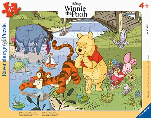 Ravensburger Kinderpuzzle 05671 - Mit Winnie Puuh die Natur entdecken - 47 Teile Teile Disney Rahmenpuzzle für Kinder ab 4 Jahren von Ravensburger
