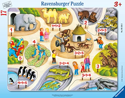 Ravensburger Kinderpuzzle - Erstes Zählen bis 5 - 8-17 Teile Rahmenpuzzle für Kinder ab 3 Jahren von Ravensburger