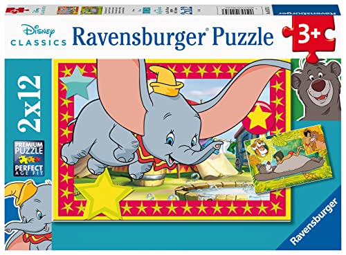 Ravensburger Kinderpuzzle 05575 - Das Abenteuer ruft! - 2x12 Teile Disney Puzzle für Kinder ab 3 Jahren von Ravensburger