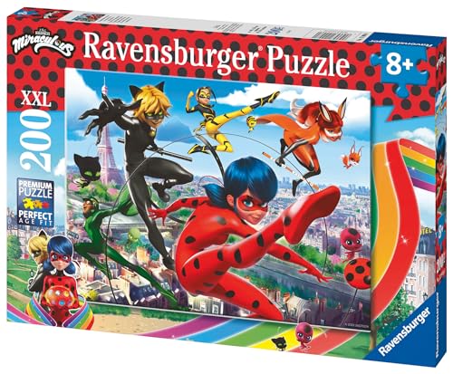 Ravensburger Puzzle 12998 - Superhelden-Power - 200 Teile XXL Miraculous Puzzle für Kinder ab 8 Jahren von Ravensburger