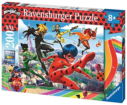 Ravensburger Puzzle 12998 - Superhelden-Power - 200 Teile XXL Miraculous Puzzle für Kinder ab 8 Jahren von Ravensburger