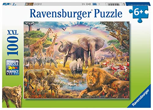 Ravensburger Kinderpuzzle - Afrikanische Savanne - 100 Teile Puzzle für Kinder ab 6 Jahren von Ravensburger