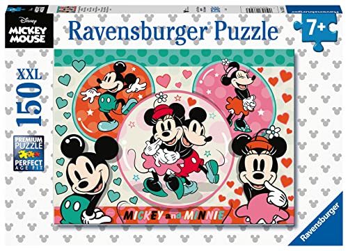 Ravensburger Kinderpuzzle 13325 - Unser Traumpaar Mickey und Minnie - 150 Teile XXL Disney Puzzle für Kinder ab 7 Jahren von Ravensburger