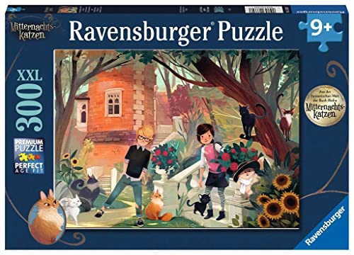 Ravensburger Kinderpuzzle 13330 - Die Katzenflüsterer Nova und Henry - 300 Teile XXL Mitternachtskatzen Puzzle für Kinder ab 9 Jahren von Ravensburger