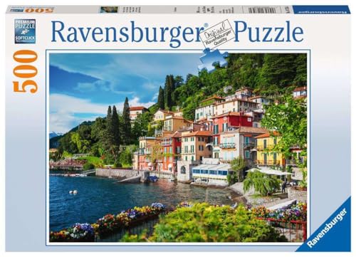 Ravensburger Puzzle 14756 - Comer See, Italien - 500 Teile Puzzle Für Erwachsene und Kinder ab 10 Jahren, Landschaftspuzzle mit Italien-Motiv von Ravensburger