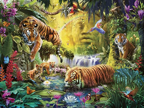 Ravensburger Puzzle 16005 - Idylle am Wasserloch - 1500 Teile Puzzle für Erwachsene und Kinder ab 14 Jahren, Puzzle mit Tiger-Motiv von Ravensburger