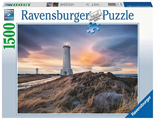 Ravensburger Puzzle 17106 Magische Stimmung über dem Leuchtturm von Akranes, Island 1500 Teile Puzzle von Ravensburger