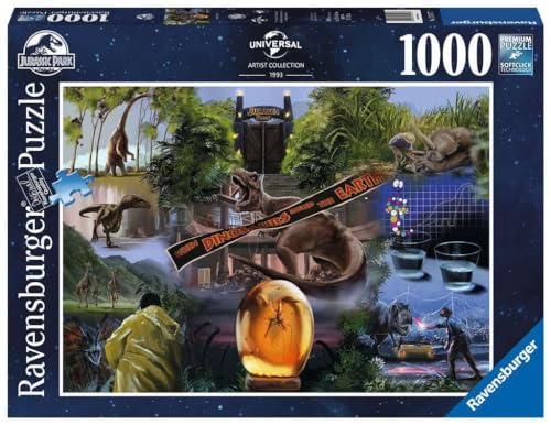 Ravensburger Puzzle 17147 - Jurassic Park - 1000 Teile Universal Vault Puzzle für Erwachsene und Kinder ab 14 Jahren, Blau von Ravensburger