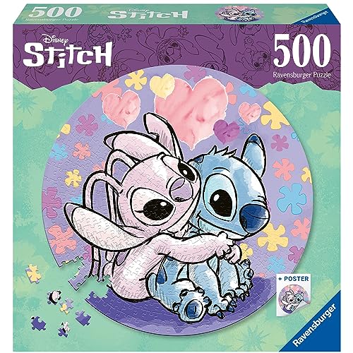 Ravensburger Puzzle 17581 - Stitch - 500 Teile Rundpuzzle für Erwachsene und Kinder ab 14 Jahren von Ravensburger