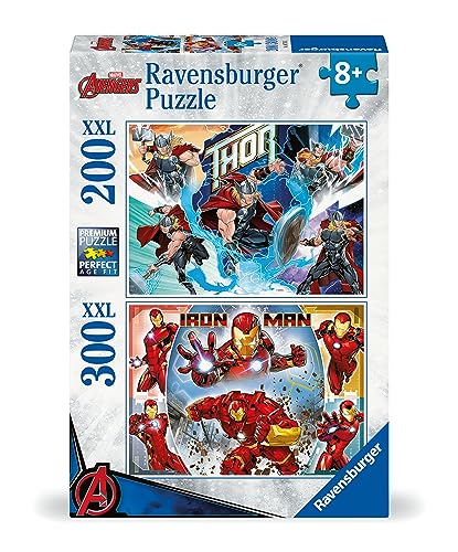 Ravensburger Kinderpuzzle 80716 - Thor und Iron Man - 2 Puzzles in Einer Packung für Avengers-Fans ab 8 Jahren von Ravensburger