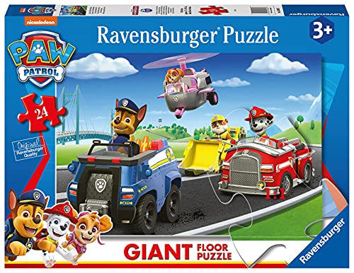 Ravensburger - Puzzle Paw Patrol, Kollektion Giant Boden, Geschenkidee für Kinder ab 3 Jahren, pädagogisches und stimulierendes Spiel, 24 riesige Teile, 70 x 50 cm von Ravensburger