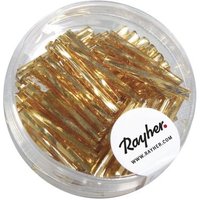 RAYHER 1404906 Glasstifte twistet, 20 mm, gold, mit Silbereinzug, Dose 13g von RAYHER®