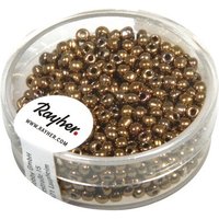 RAYHER 1405524 Rocailles, 2,6 mm ø, mit Silbereinzug, kupfer, Dose 16g von RAYHER®