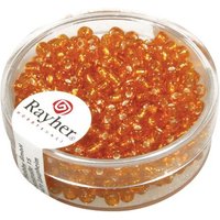 RAYHER 1405534 Rocailles, 2,6 mm ø, mit Silbereinzug, orange, Dose 16g von RAYHER®