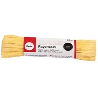 RAYHER 5214920 Rayonbast, matt, gelb, Strang 20 m von RAYHER®