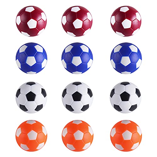 RAYNA GAMES 12 Stück Kickerbälle, 32MM Tischfußball, Reguläre Größe Kickerbälle, ABS Tabletop Fußball für Erwachsene Kinder Fußball Tisch Spiel-Vielfarbigkeit von RAYNA GAMES