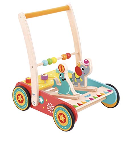 RB&G Laufwagen Zirkus aus Holz mit Gummibereifung/Spielspaß für Kinder von RB&G