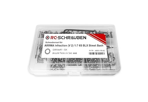 Schrauben-Set für den ARRMA Infraction (Version2) 1:7 6S BLX Street Bash -Edelstahl- von RC-Schrauben