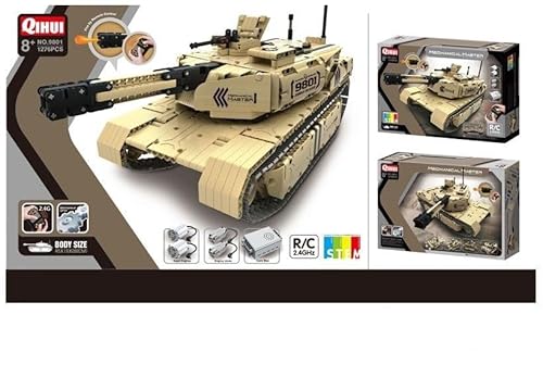 RC Militär Bausteinpanzer 9801 mit Fernsteuerung RC Panzer von RC Toys Pleyer