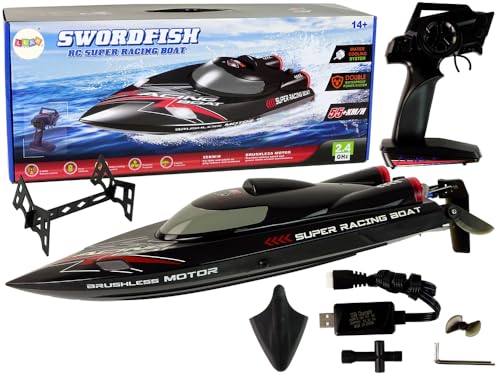 RC Speedboot Motorboot WL916 Swordfish, 2,4 GHz, Schwarz, Fernbedienung von RC Toys Pleyer