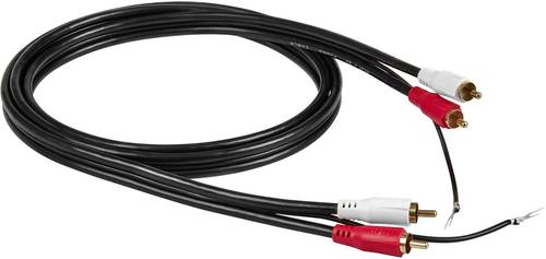 RCA 84039 Cinch Audio Anschlusskabel [1x Cinch-Stecker - 1x Cinch-Stecker] 1.50m Schwarz von RCA