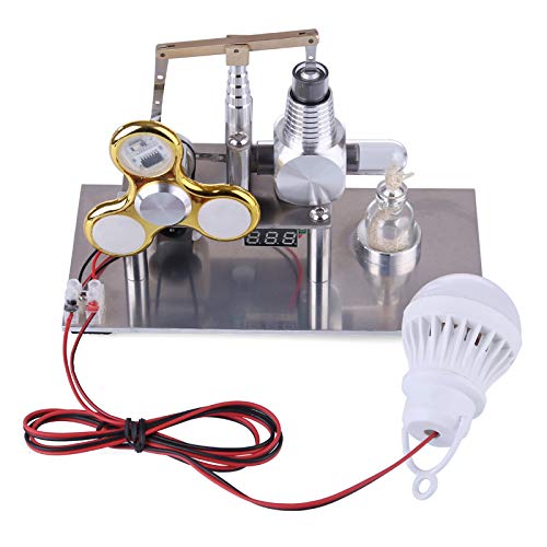 RCARTOYRTR Stirling Engine Generator Modell, Balance Heißluft Stirling Motor Kits mit Leuchtkreisel, Spannungsmesser und LED Birne, Wissenschaft Experiment Lernspielzeug RCARTOYRTR Stirling Engine Generator Modell, Balance Heißluft Stirling Motor Kits mit Leuchtkreisel, Spannungsmesser und LED Birne, Wissenschaft Experiment Lernspielzeug von RCARTOYRTR