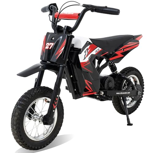 RCB R9X Elektro Motorrad Kinder, 12 Zoll Luftreifen, Elektromotorrad mit Leistungsstarker Motor, 3 Geschwindigkeitsmodus 8/12/25KMH, Reichweite 15KM, Moto Crossbike Kinder ab 3-12Jahren von RCB