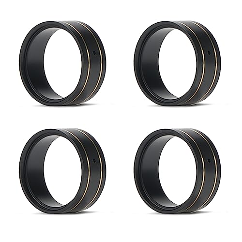 RCBOYZ 4 Packs 1.0" Schwarz Messing Internal Beadlock Ring Klemmung Radringe Gewichte 1.0" Räder Felgennaben für RC Crawler Traxxas TRX4M 1/18 Axial SCX24 1/24 Upgrade Teile von RCBOYZ