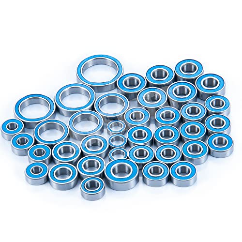 RCBOYZ 39 Pcs Bearing Kit Gummidichtungen Blau Vorder- und Hinterachsträger Kit für TRX-4 Blau Kugellager Upgrade Teile von RCBOYZ