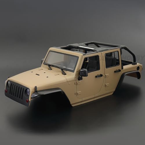 RCGOFOLLOW 1/10 Kunststoff Auto Hülle 1 Stück für SCX10 Raupe Durable RC Auto Zubehör Ersatzteile RC Upgrade Teil RC Auto Teile Khaki von RCGOFOLLOW