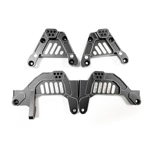 RCGOFOLLOW 1/6 Aluminiumlegierung Heckstoßsturm 4 Stück für SCX6 Einstellbare Chenille RC Auto Zubehör Ersatzteile RC Upgrade Teil Schwarz von RCGOFOLLOW