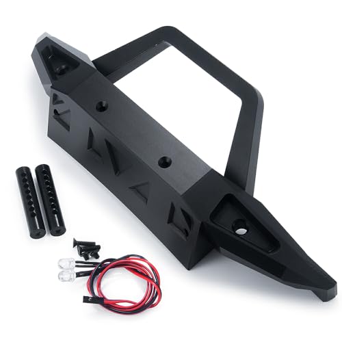 RCGOFOLLOW 1 stücke 1/6 Aluminium Legierung Frontschürze Für SCX6 Crawler Tragen beständig RC Auto Zubehör Ersatz Teile RC Upgrade Teil, Schwarz von RCGOFOLLOW