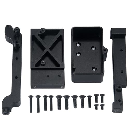 RCGOFOLLOW 1 stücke CNC Gefräste Empfänger Box Aluminium Legierung Für SCX6 1/6 Crawler Schwarz RC Auto Zubehör Ersatz Teile RC Upgrade Teil von RCGOFOLLOW