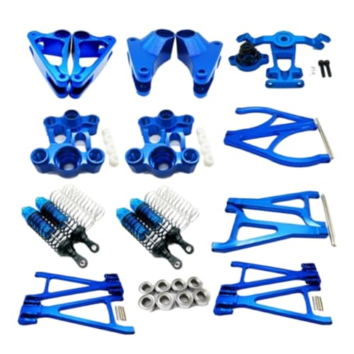 RCGOFOLLOW 27 stücke 1/8 Aluminium Legierung Vorne Hinten Portal Achse DIY Kit Für E revo Short Course Langlebig RC Auto zubehör Ersatzteile, Dunkelblau von RCGOFOLLOW