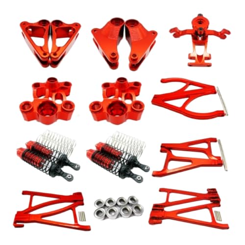 RCGOFOLLOW 27 stücke 1/8 Aluminium Legierung Vorne Hinten Portal Achse DIY Kit Für E revo Short Course Langlebig RC Auto zubehör Ersatzteile, Dunkelblau von RCGOFOLLOW