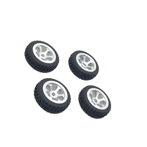 RCGOFOLLOW 4 Stück RC Auto Felge Reifen Modifikation Teile für 1/28 Wltoys K969 RC Auto Fahrzeug Upgrade Felge Reifen Aluminium, Silber RCGOFOLLOW 4 Stück RC Auto Felge Reifen Modifikation Teile für 1/28 Wltoys K969 RC Auto Fahrzeug Upgrade Felge Reifen Aluminium, Silber von RCGOFOLLOW