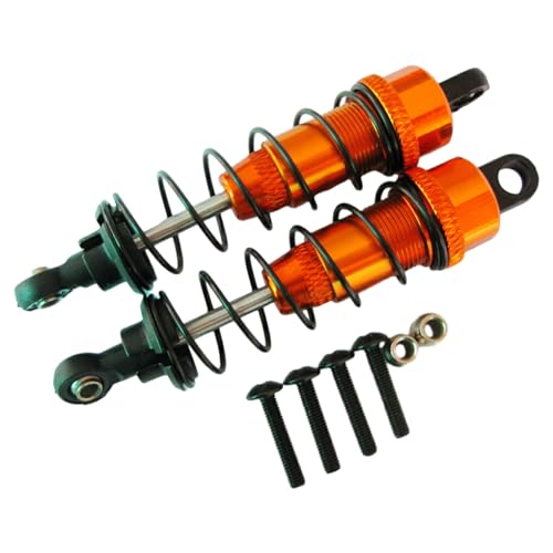 RCGOFOLLOW Stoßdämpfer vorne und hinten aus Aluminiumlegierung 1/10, 2 Stück, für MT01 Straßenfahrzeuge, Verschleißfest, RC Autozubehör, Ersatzteile (Orange) von RCGOFOLLOW